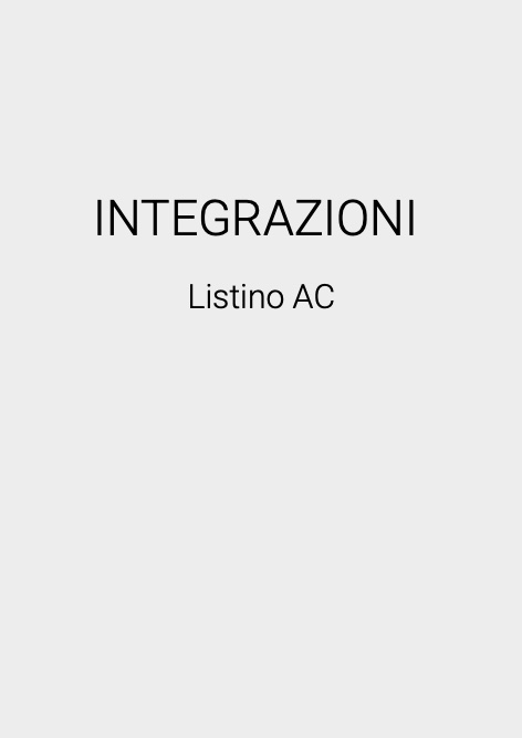 Atlas Concorde - 价目表 INTEGRAZIONI