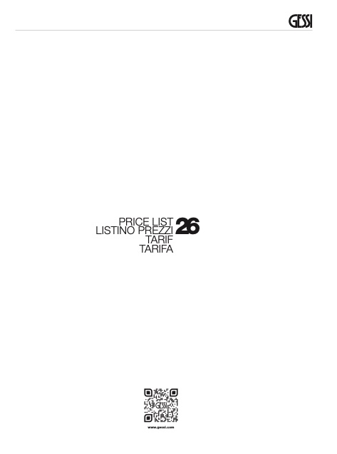 Gessi - Listino prezzi Bathroom Global