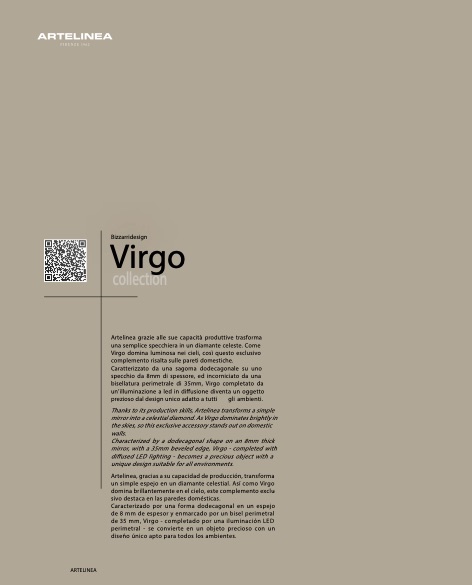 Artelinea - Прайс-лист Specchi Virgo