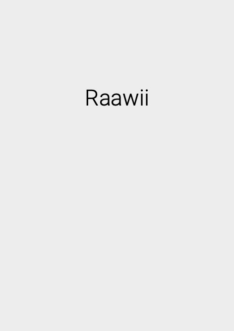 Raawii - Listino prezzi Strøm Collection