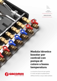 Modulo idronico booster per centrali con pompe di calore a bassa temperatura