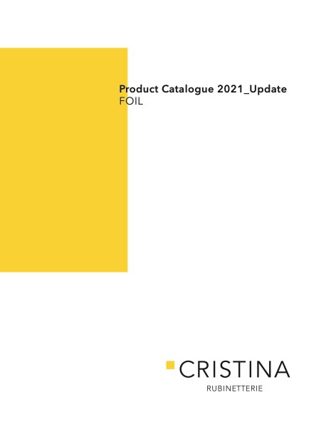 Cristina - Catalogo Product Catalogue 2021_Update FOIL