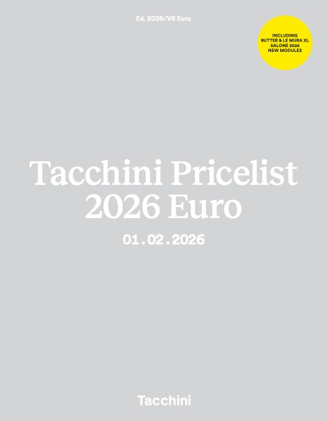 Tacchini - Price list 2026 v.6