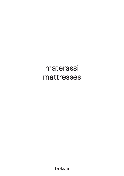 Bolzan - Catalogue Materassi