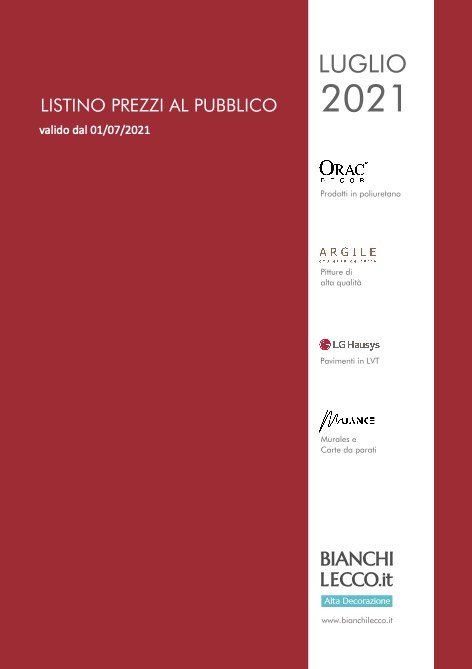 Bianchi Lecco - Listino prezzi 1/07/2021