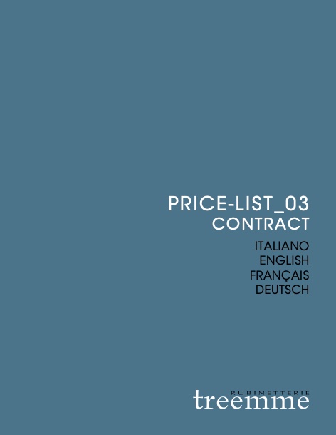 Rubinetterie Treemme - Price list 03 | Contract