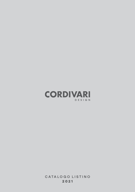 Cordivari Design - Listino prezzi 2021