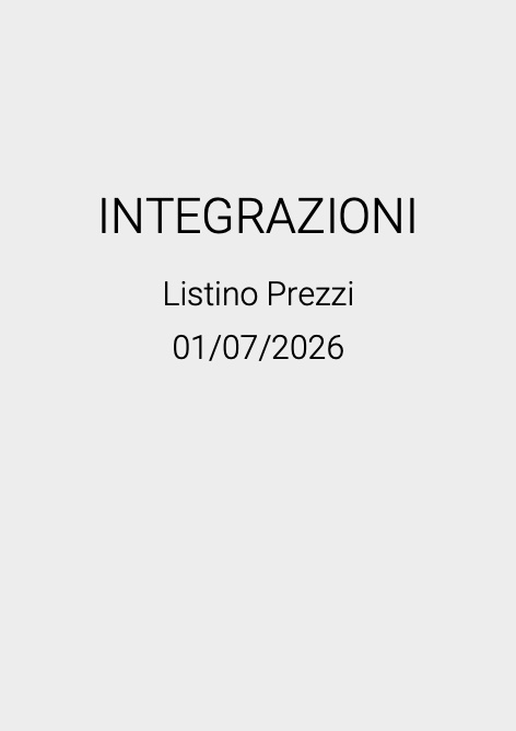 Giuseppe Tirinnanzi - Прайс-лист INTEGRAZIONI