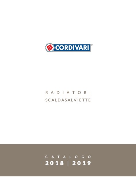 Cordivari - Catalogo Radiatori e scaldasalviette Rev.15-2021