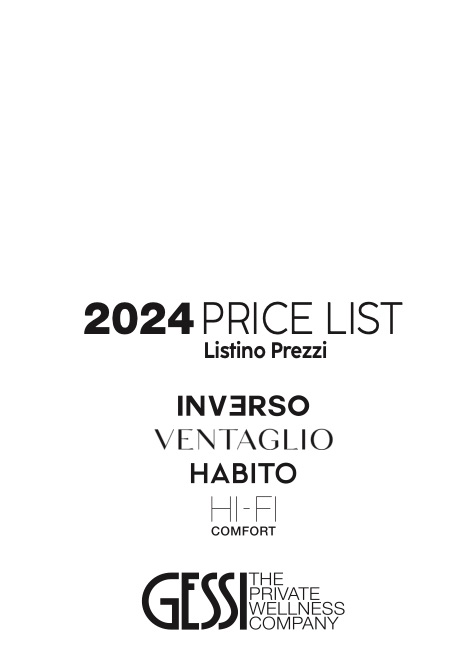 Gessi - Lista de precios Inverso - Ventaglio - Habito - Hi-Fi Comfort