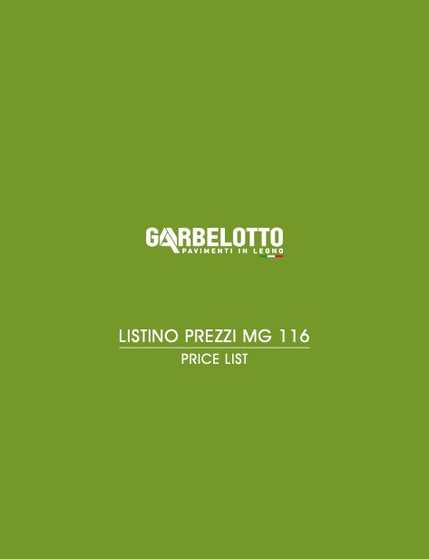 Garbelotto - Lista de precios MG 116