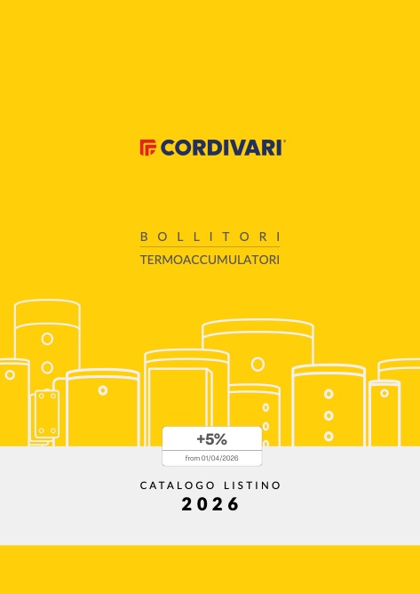 Cordivari - Listino prezzi Listino Bollitori e Termoaccumulatori