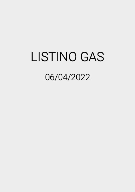 Tecnosystemi - Price list Gas