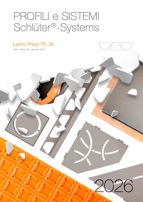 Schluter - Прайс-лист PROFILI e SISTEMI