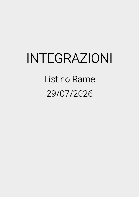 Tecnosystemi - 价目表 Integrazioni 2026 | Rame