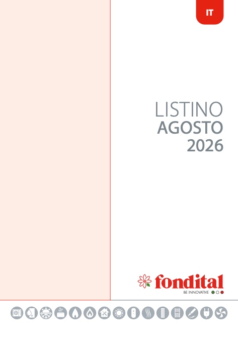 Fondital - Price list Agosto 2026