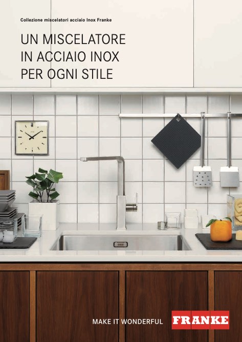 Franke - Каталог Collezione miscelatori acciaio Inox