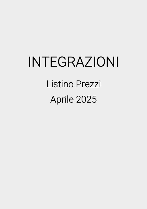 Itap - Price list INTEGRAZIONI