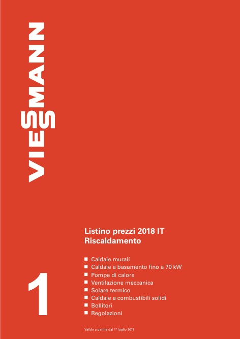 Viessmann - Lista de precios 1 Riscaldamento 2018