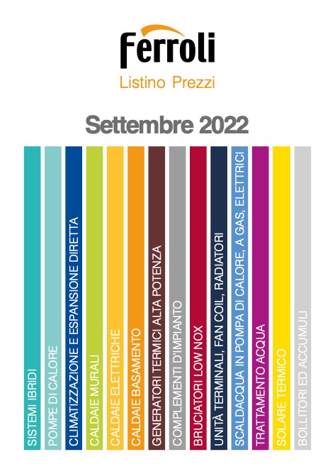 Ferroli - Price list Settembre 2022