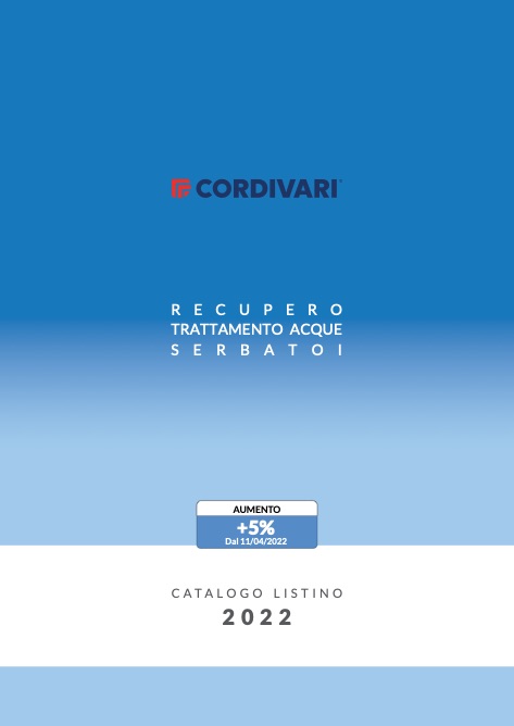 Cordivari - Preisliste Recupero - Trattamento acqua - Serbatoi (Rev. 03)