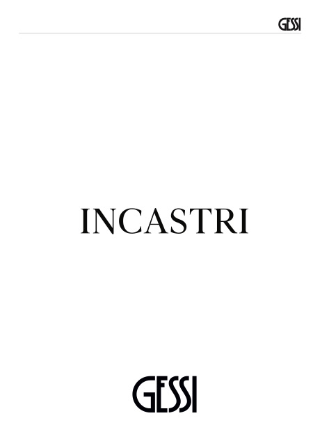 Gessi - Preisliste INCASTRI
