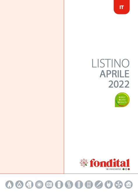 Fondital - Lista de precios Aprile 2022