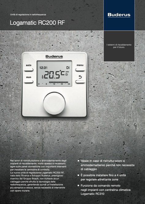 Buderus - Catálogo Logamatic RC200 RF