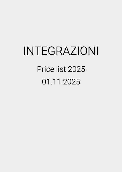 Decor Walther - Price list INTEGRAZIONI