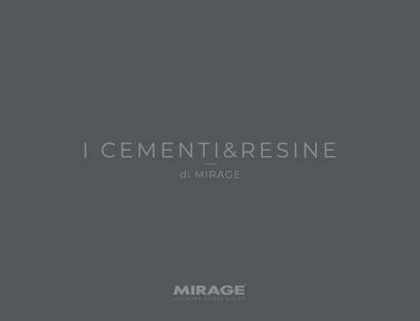 Mirage - 目录 CEMENTI e RESINE