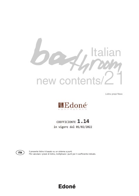 Edonè - Listino prezzi New contents/21