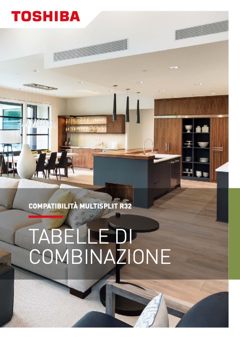Toshiba Italia Multiclima - Каталог Tabelle combinazioni 2026