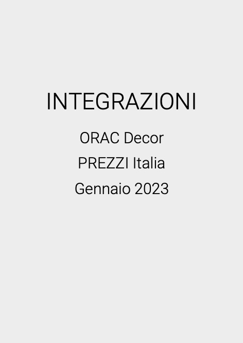 Bianchi Lecco - Price list INTEGRAZIONI