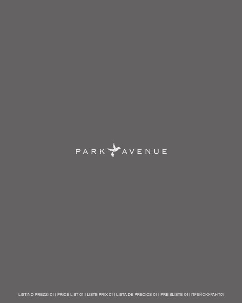 Park Avenue - Listino prezzi 01